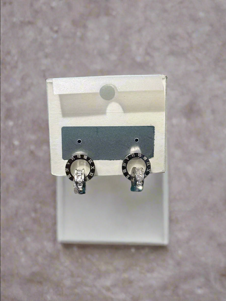 Earrings Roman Numeral Stud