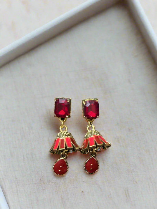 Red Stone Jhumki