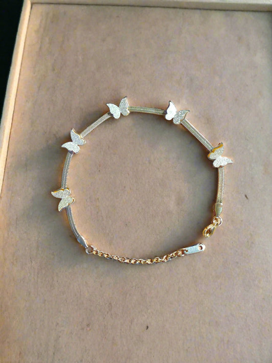 Glitter Butterfly Bracelet | Stainless Steel